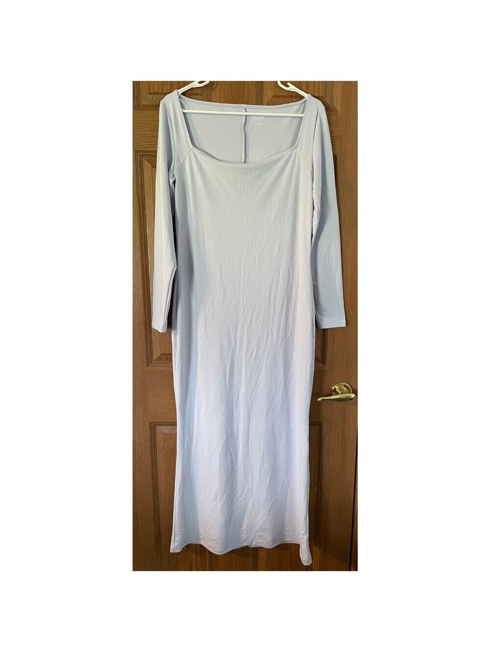 Wild Fable Butterbliss Powder Blue Soft Bodycon Long Sleeve Maxi Size Large - Picture 1 of 2